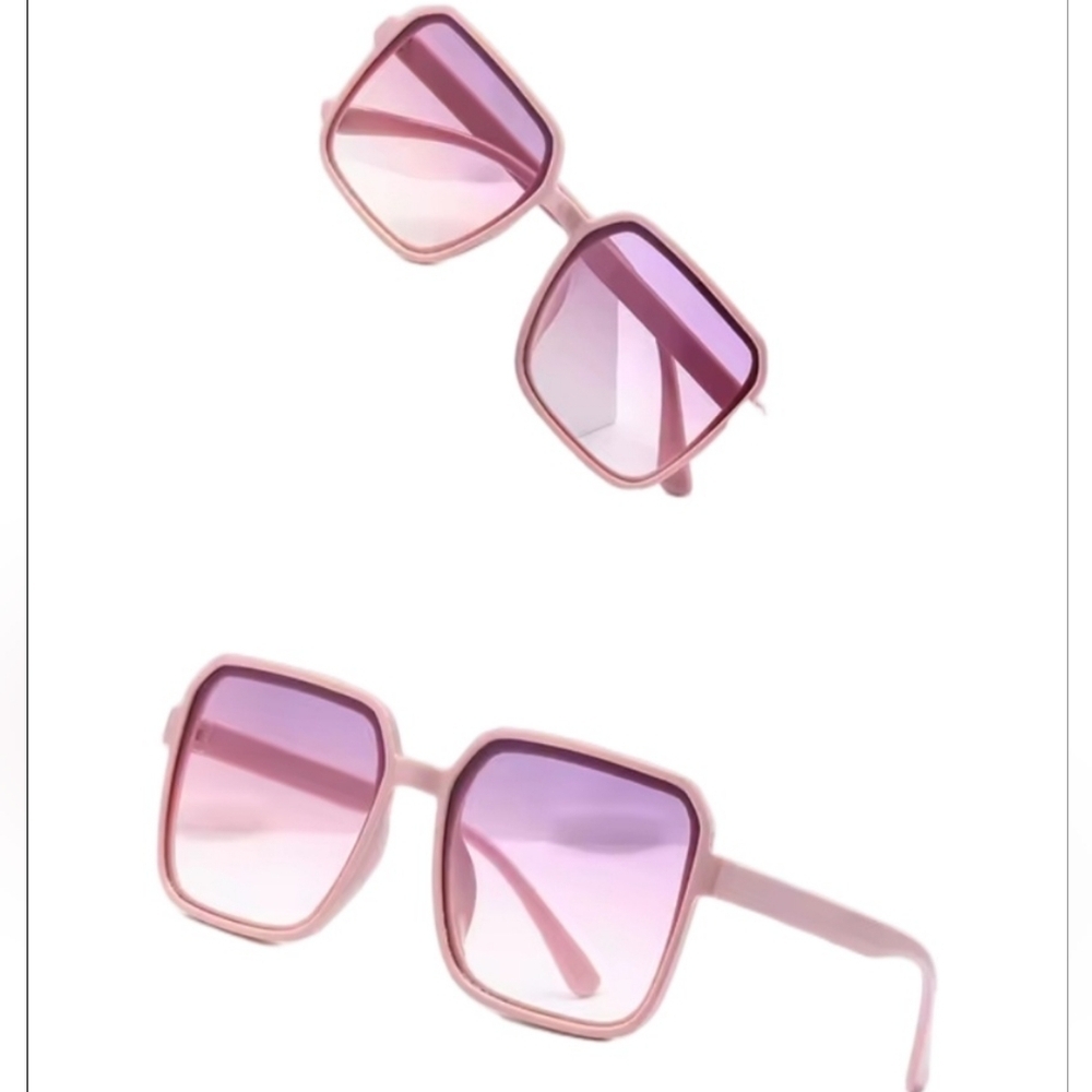 Stylish Pink and Purple Square Sunglasses